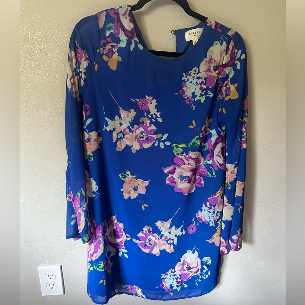 Blue floral dress